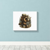 Luiaard Camping Wandelen Canvas Afdruk (Insitu (Houten vloer))