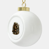 Luiaard Camping Wandelen Keramische Bal Ornament (Rechts)