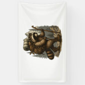 Luiaard Camping Wandelen Spandoek (Verticaal)