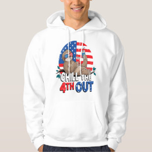 Luiaard Chill de 4e uit Patriottische VS Hoodie