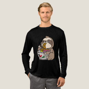 Luiaard die Ramen eet Tri-Blend Shirt