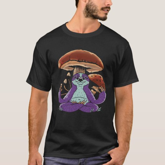 Luiaard en paddenstoel t-shirt (Voorkant)