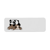 Luiaard en Panda Beer achtergrond Etiket (Voorkant)