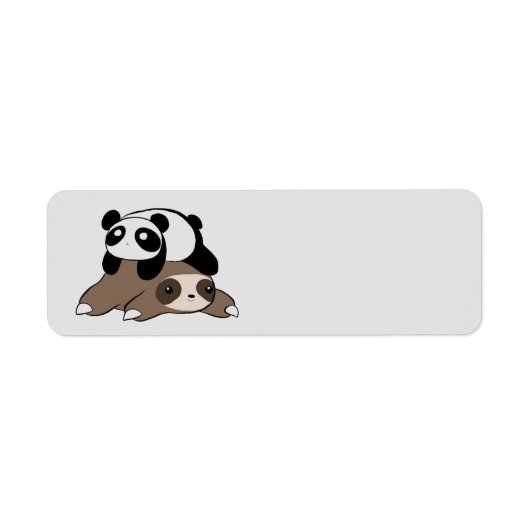 Luiaard en Panda Beer achtergrond Etiket (Voorkant)