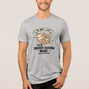 Luiaard Energiebesparende Modus Koffie Fun T-Shirt