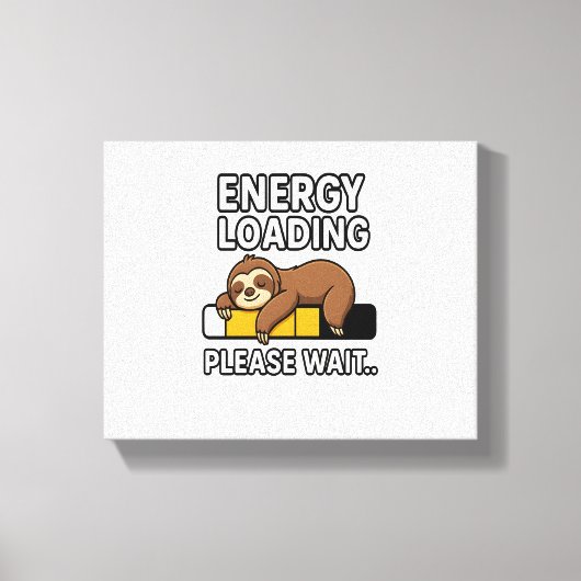 Luiaard energiebesparende stemming canvas afdruk (Voorkant)