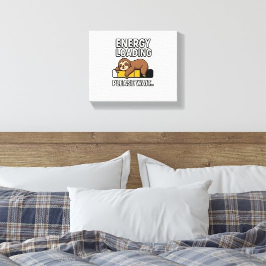 Luiaard energiebesparende stemming canvas afdruk (Insitu (Slaapkamer))