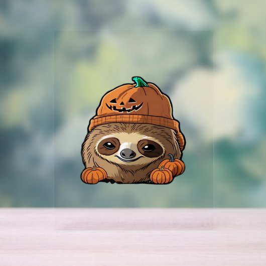 Luiaard espuki sison Halloween Classic T-Shirt Acryl Bord (Neutraal)