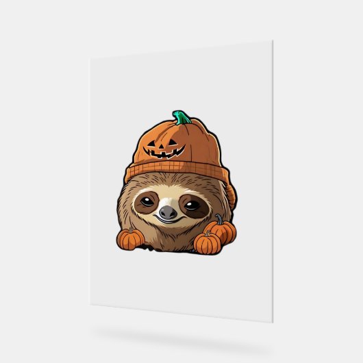 Luiaard espuki sison Halloween Classic T-Shirt Acryl Bord (Hoek)