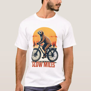 Luiaard Fietsen Vintage Avontuur Berg Rit T-shirt