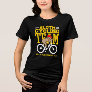 Luiaard Fietsteam We Komen Er Wel Grappige Luiaard Tri-Blend Shirt
