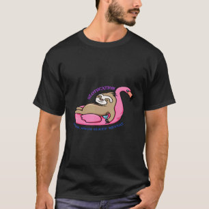 Luiaard genietend van margarita zwemmen in de zome t-shirt