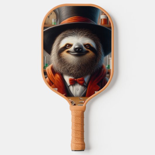 luiaard gestoorde wetenschapper pickleball paddle (Voorkant)