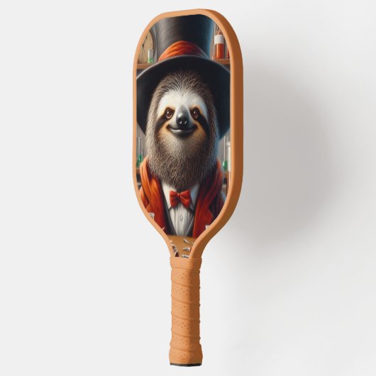 luiaard gestoorde wetenschapper pickleball paddle (Links)
