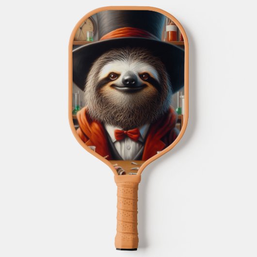 luiaard gestoorde wetenschapper pickleball paddle (Achterkant)