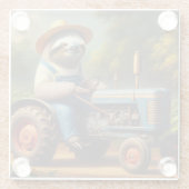 luiaard glazen onderzetter (Achterkant)