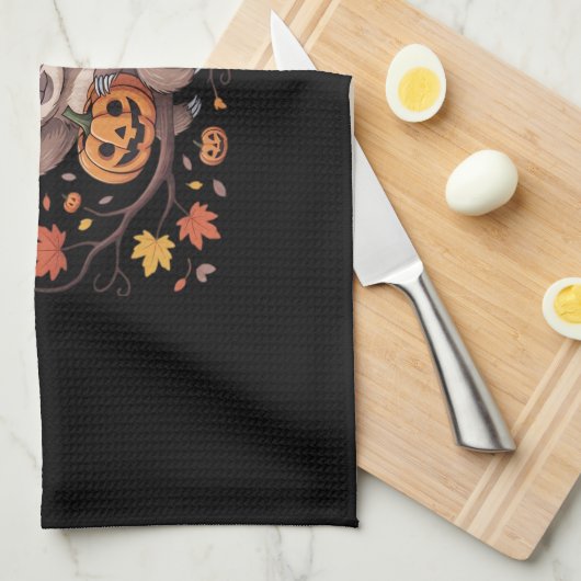 Luiaard Halloween Day Classic T-shirt Theedoek (Quarter Fold)