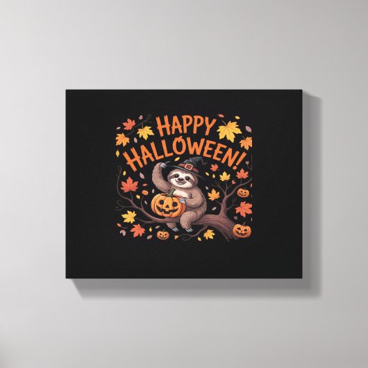 Luiaard Halloween Day Oversized T-shirt Canvas Afdruk (Voorkant)