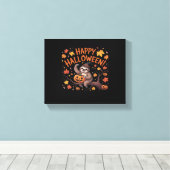 Luiaard Halloween Day Oversized T-shirt Canvas Afdruk (Insitu (Houten vloer))