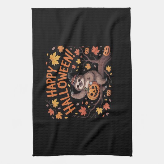 Luiaard Halloween Day Oversized T-shirt Theedoek (Verticaal)