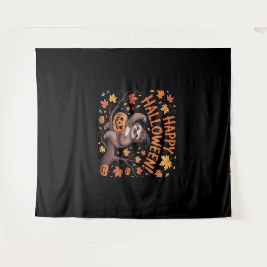 Luiaard Halloween Day Oversized T-shirt Wandkleed (Voorkant (horizontaal))