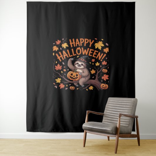 Luiaard Halloween Day Oversized T-shirt Wandkleed (In situ)