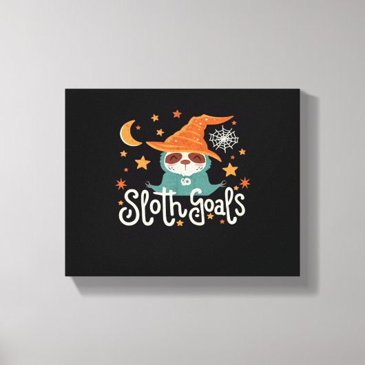 Luiaard Halloween Goals Classic T-shirt Canvas Afdruk (Voorkant)