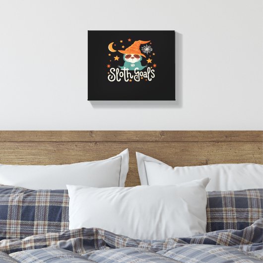 Luiaard Halloween Goals Classic T-shirt Canvas Afdruk (Insitu (Slaapkamer))
