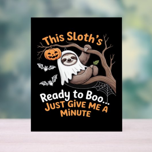 Luiaard Halloween Luiaards Schattigee Vleermuis Va Acryl Bord (Neutraal)