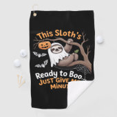 Luiaard Halloween Luiaards Schattigee Vleermuis Va Golfhanddoek (Insitu)