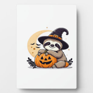 Luiaard Halloween-motief Cute Klassiek T-shirt Fotoplaat