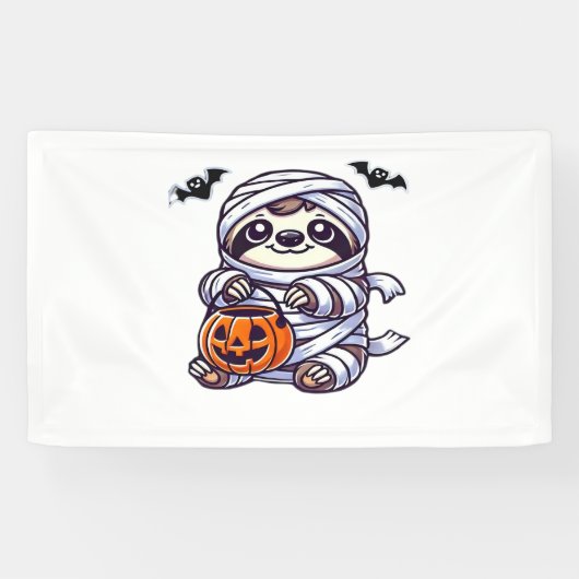 Luiaard Halloween Mummy Kinder Vrouwen Mannen Luia Spandoek (Horizontaal)