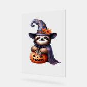 Luiaard Halloween Outfit Classic T-shirt Acryl Bord (Hoek)