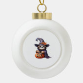 Luiaard Halloween Outfit Classic T-shirt Keramische Bal Ornament (Voorkant)