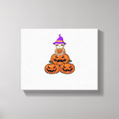Luiaard Halloween Premium T-shirt Canvas Afdruk (Voorkant)