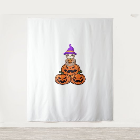 Luiaard Halloween Premium T-shirt Wandkleed (Voorkant)