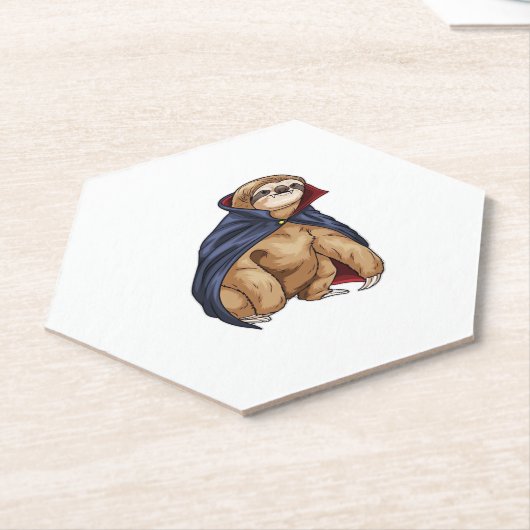 Luiaard Halloween Vampire Classic T-shirt Kartonnen Onderzetters (Schuin)