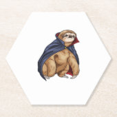 Luiaard Halloween Vampire Classic T-shirt Kartonnen Onderzetters (Voorkant)