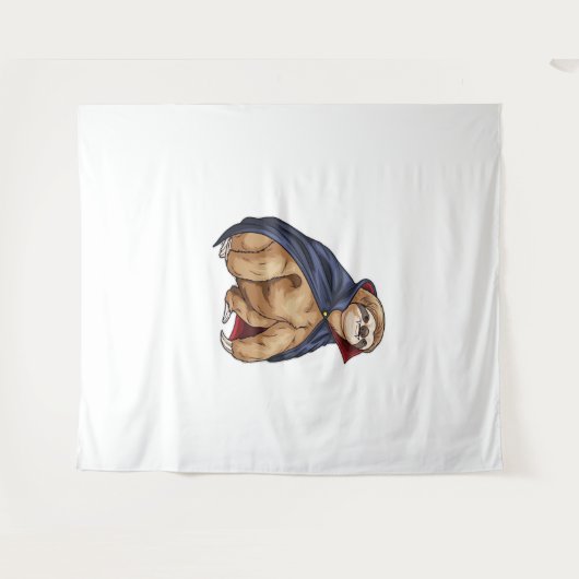 Luiaard Halloween Vampire Classic T-shirt Wandkleed (Voorkant (horizontaal))