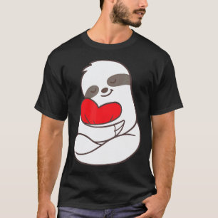 Luiaard Hartjes Liefde Valentijnsdag Cadeau Voor H T-shirt