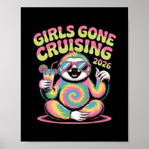Luiaard Hippie Meisjes Gaan Cruisen 2026 Cruise Va Poster