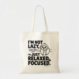 Luiaard, ik ben niet lui tote bag