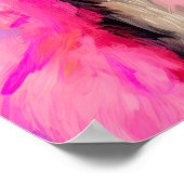 Luiaard in Roze Bont Dier Mode Art Print (Hoek)