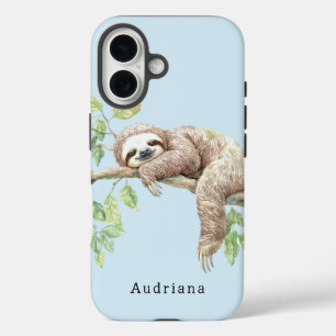 Luiaard in Tree Oerwoud Animal iPhone 16 Hoesje