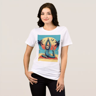 Luiaard in Yoga Pose Unisex Tri-Blend Shirt