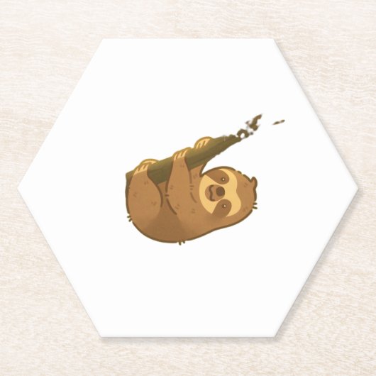 Luiaard in zijn kleine boom Classic T-Shirt Kartonnen Onderzetters (Voorkant)