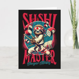 Luiaard Karate Sushi Meester  Kaart