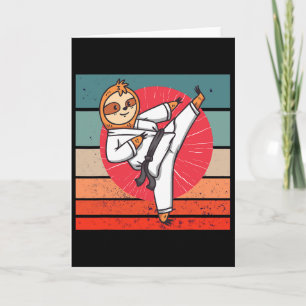 Luiaard Karate Zwarte Belt Luiaard Lover Japanse S Kaart