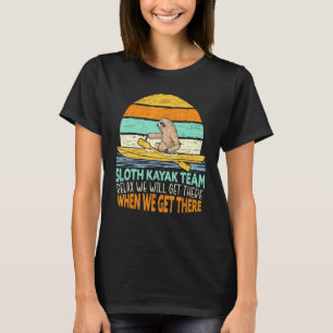 Luiaard Kayak Team Kajakvaren Kanoër Kanoën Boot V T-shirt