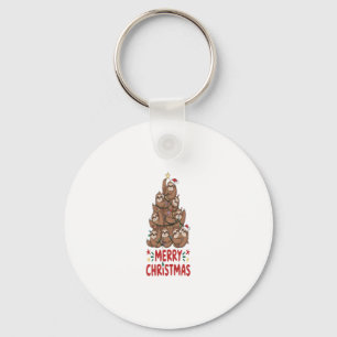 Luiaard Kerstboom Vrolijk Vakantie Sleutelhanger